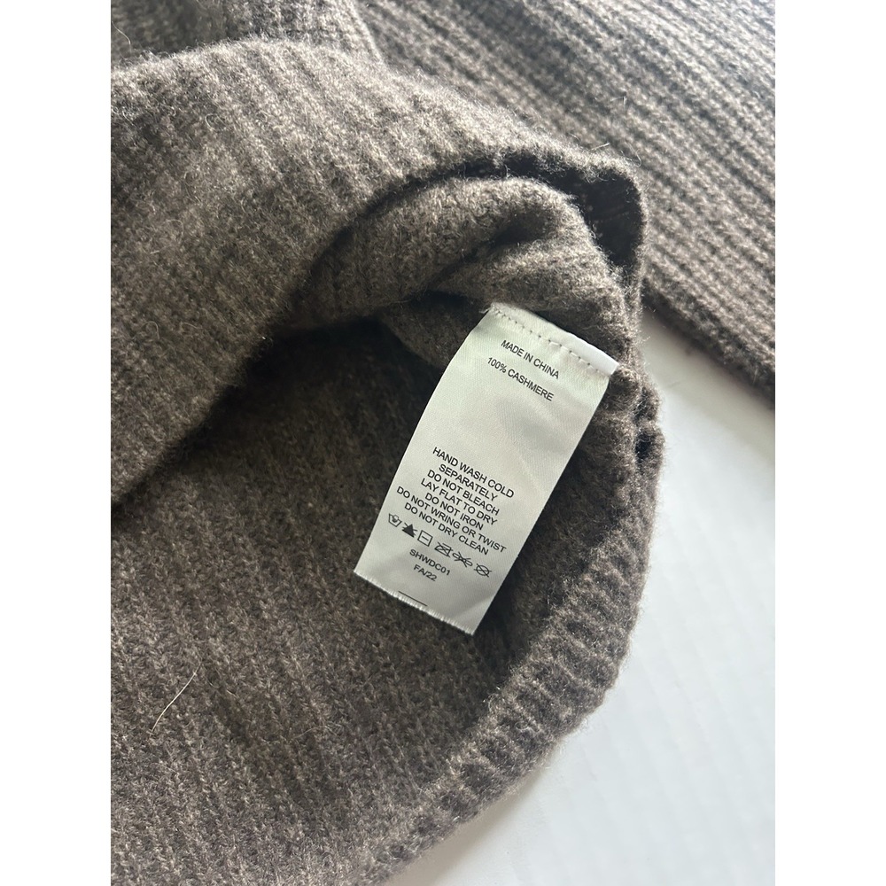 Quince Cashmere Fisherman Sweater Brown Quiet Luxury Soft Minimalist Chic - Picture 4 of 6